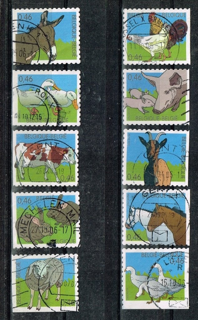 Timbres de Belgique - K 5962 - animaux de la ferme, Affranchi, Timbre-poste, Envoi, Autre