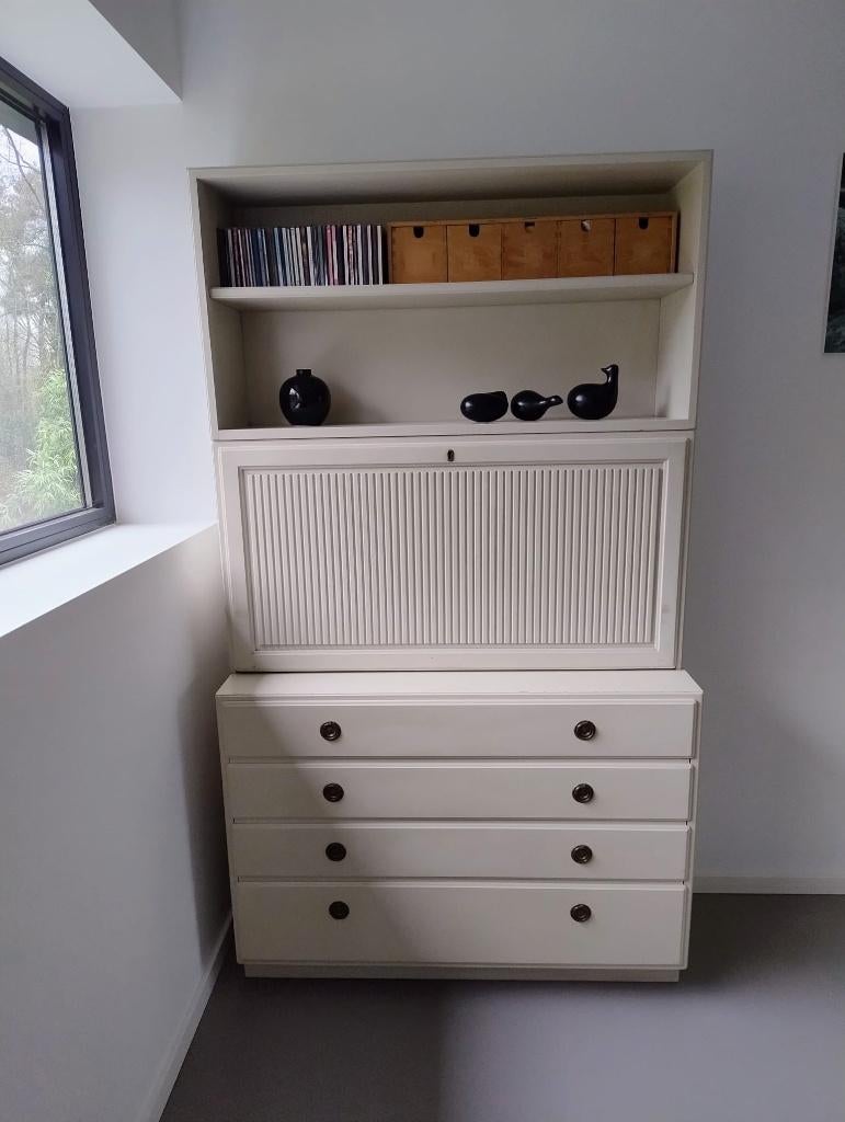 Vintage opklapbare bureaukast, Maison & Meubles, Armoires | Secrétaires, Utilisé, Enlèvement