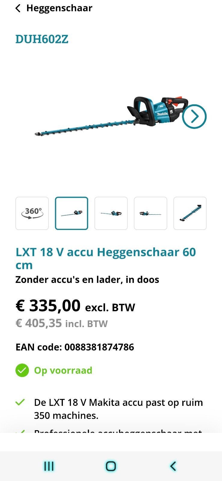 makita nieuwe haagschaar, Tuin en Terras, Heggenscharen, Ophalen