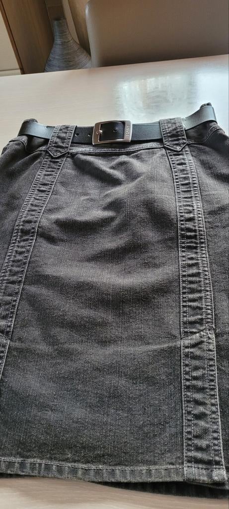 Jupe longue en jean grise, Enlèvement ou Envoi, Taille 38/40 (M)