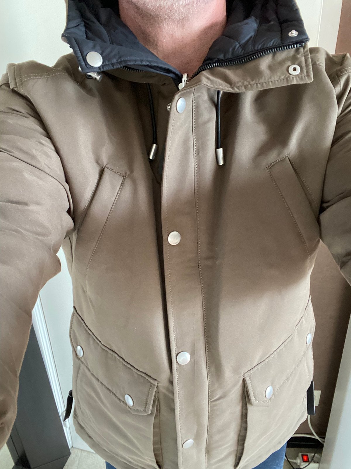 Zara Men heren winterjas jas, Ophalen of Verzenden, Zo goed als nieuw, Bruin