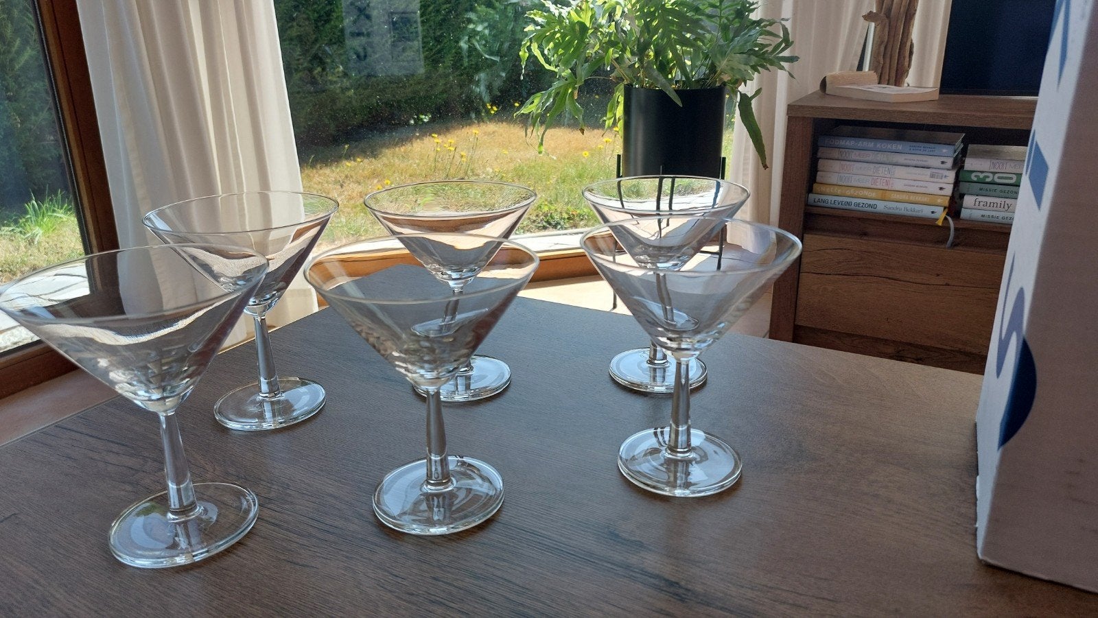 6 kristallen cocktailglazen in perfecte staat, Verzamelen, Ophalen, Zo goed als nieuw