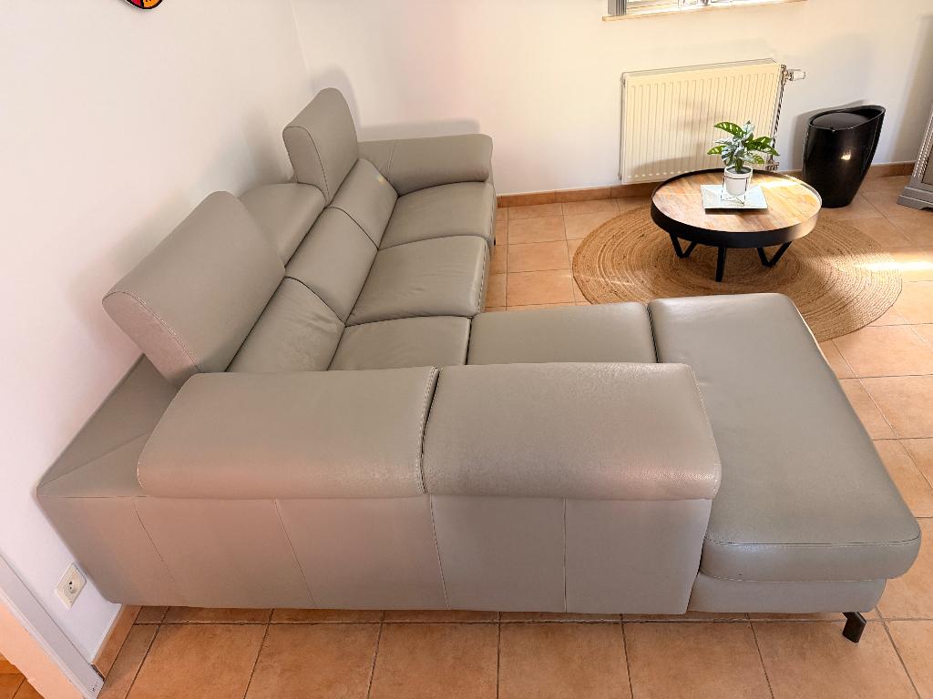 Canapé d'angle en cuir gris/taupe de Poltronesofà, Maison & Meubles, Canapés | Salons, Banc d'angle, Quatre personnes ou plus