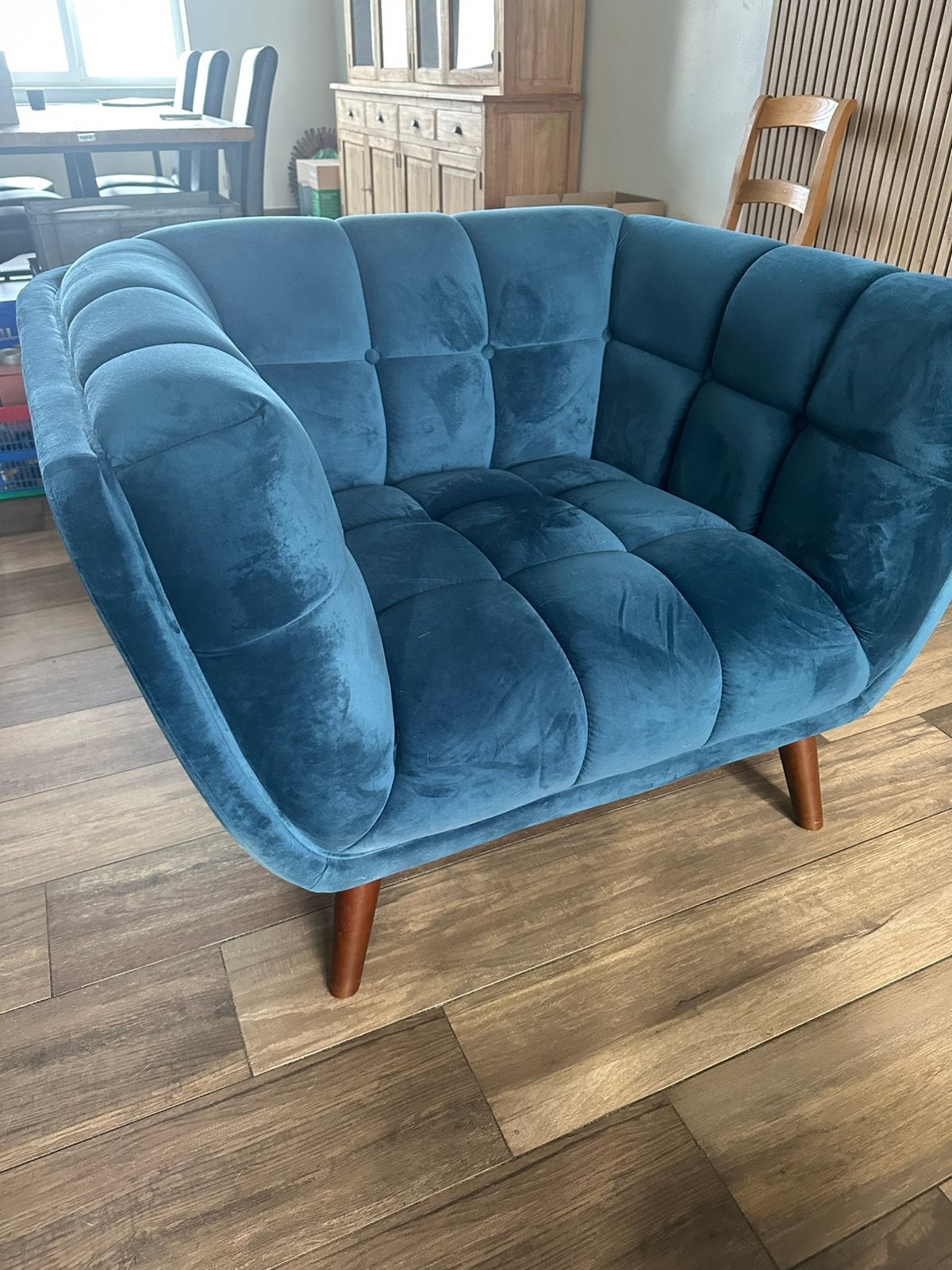 Fauteuil velour, Enlèvement, Comme neuf