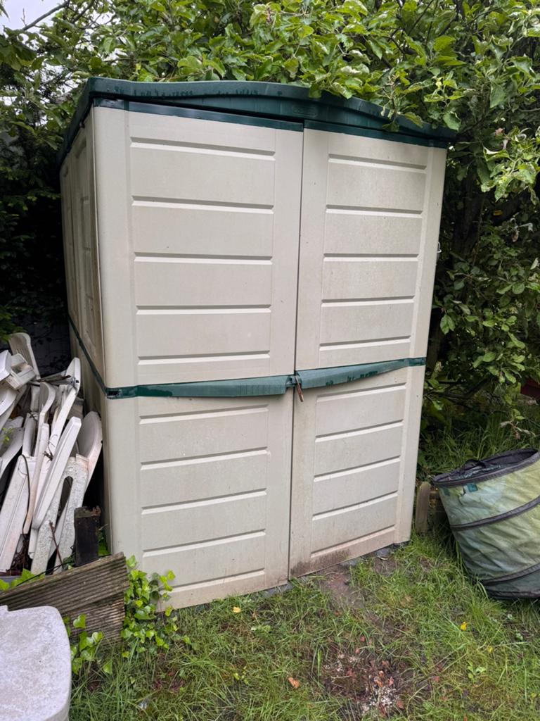 Pvc tuinhuis 2m op 1,5m, Tuin en Terras, Bergingen en Tuinkasten, Ophalen, Zo goed als nieuw
