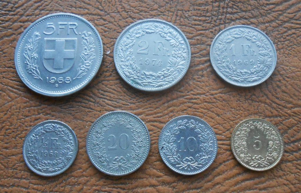 7 monnaies Suisse - différentes pour collectionneur, Envoi