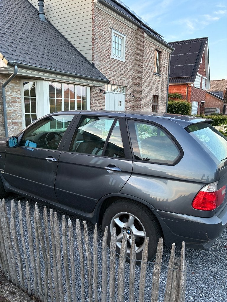 BMW X5 - 3.0 diesel - bouwjaar 2003 - grijs, 4 deurs, Leder, Vierwielaandrijving, Particulier