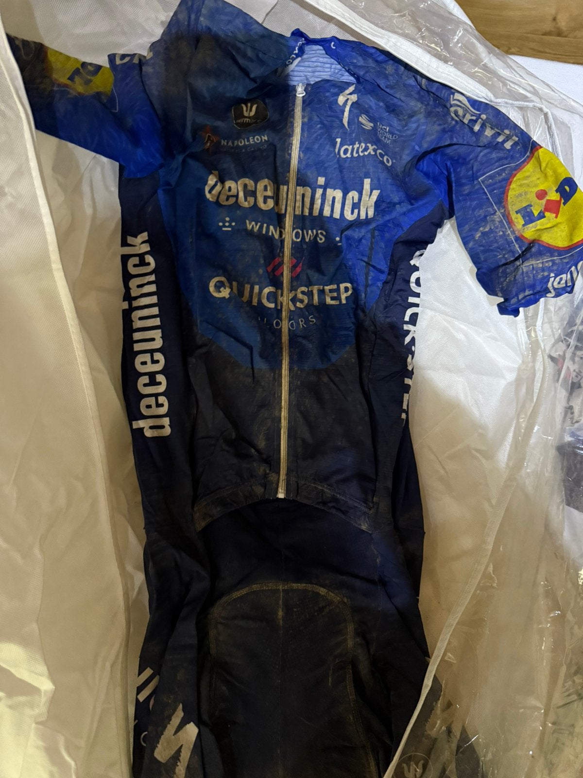 Suit Davide Ballerini Deceuninck Quistep Paris Roubaix, Ophalen of Verzenden, Gebruikt, Kleding