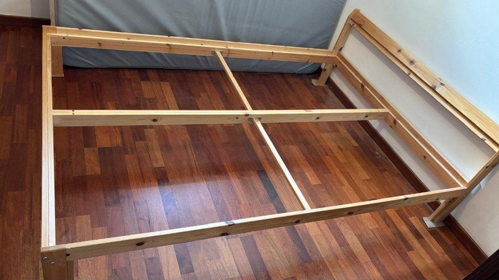 lit, Maison & Meubles, Queen size, Beige, 140 cm, Enlèvement