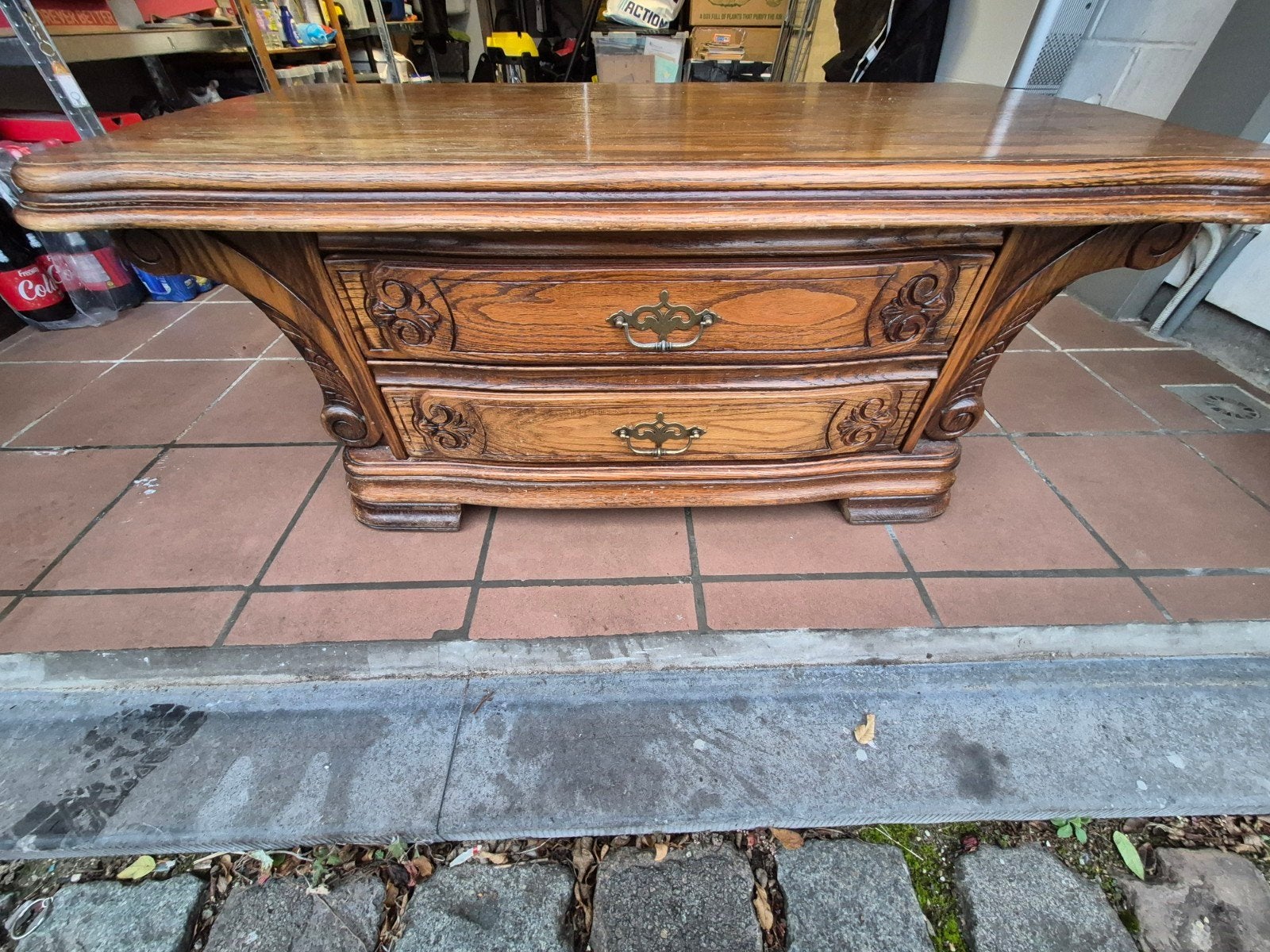 Uitschuifbare eikenhouten salontafel te koop, Huis en Inrichting, Ophalen, 100 tot 150 cm, Eikenhout, Minder dan 50 cm
