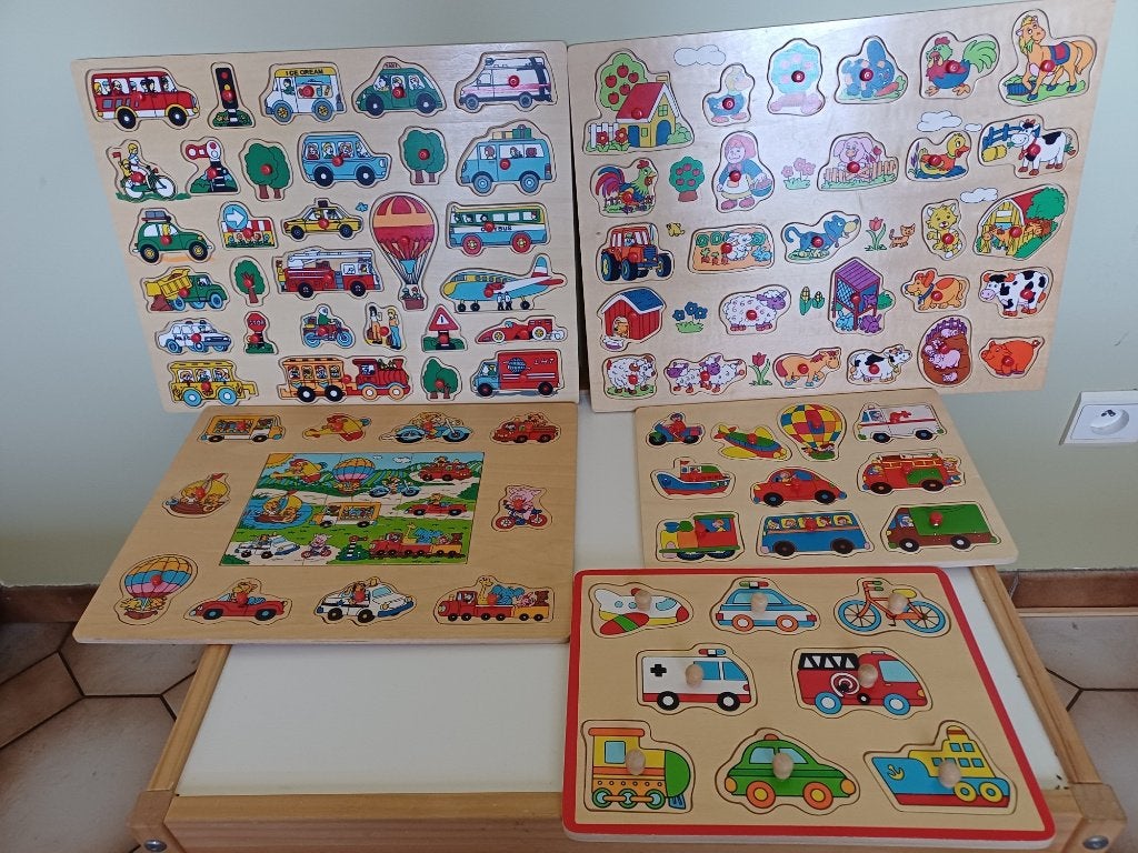 Houten kinderpuzzels, Kinderen en Baby's, Ophalen, 10 tot 50 stukjes, Zo goed als nieuw, Van hout