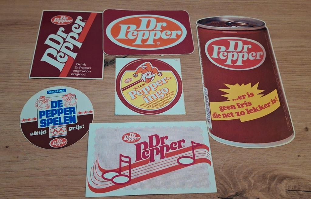 Lit stickers Cola Dr. Pepper reclame, Ophalen of Verzenden, Zo goed als nieuw, Merk