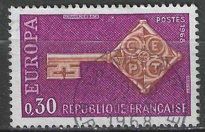 Frankrijk 1968 - Yvert 1556 - Europa - 0,30 c. (ST), Postzegels en Munten, Verzenden, Gestempeld