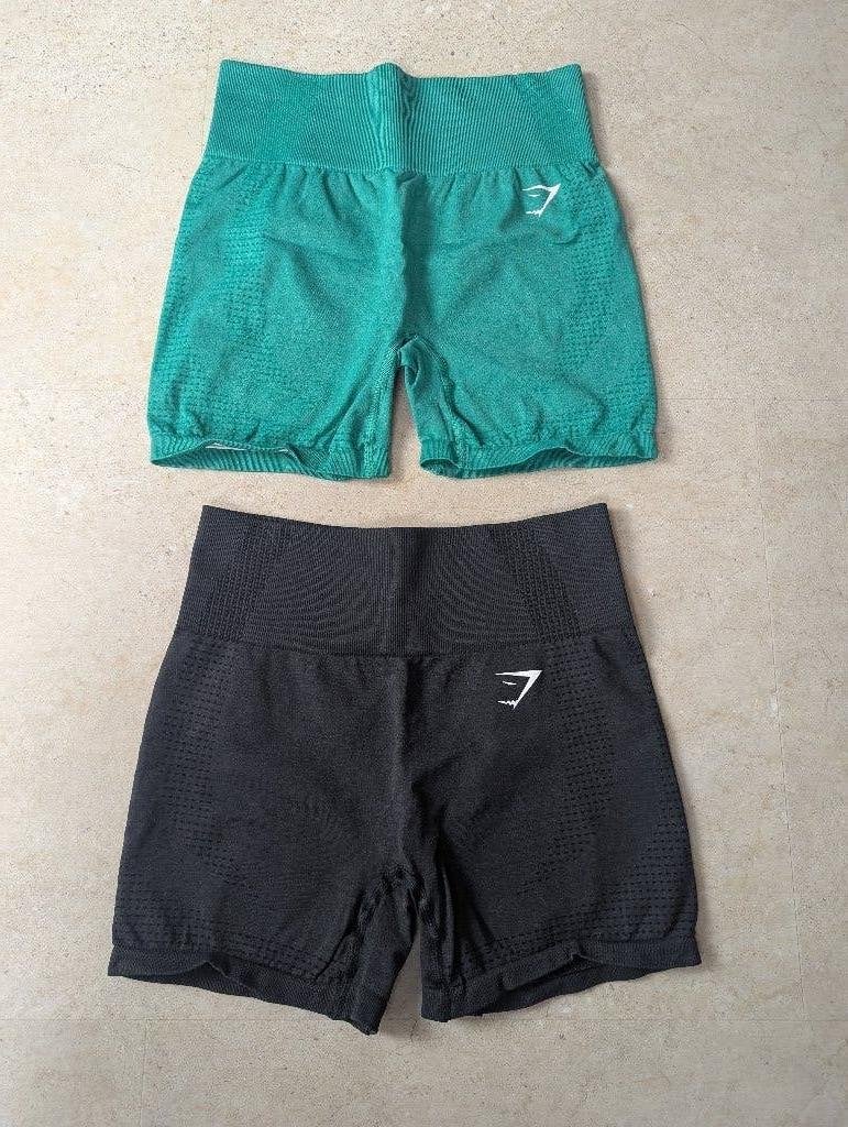 Gymshark X2 korte broek, Kleding | Dames, Sportkleding, Verzenden, Maat 36 (S), Groen, Gymshark
