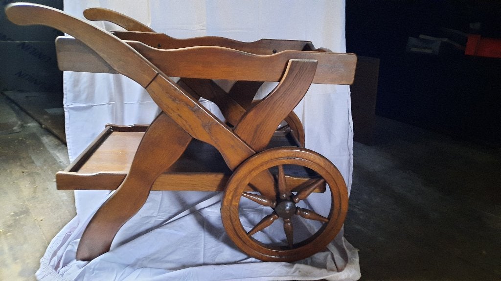 Vintage houten bartafel, Antiek en Kunst, Ophalen