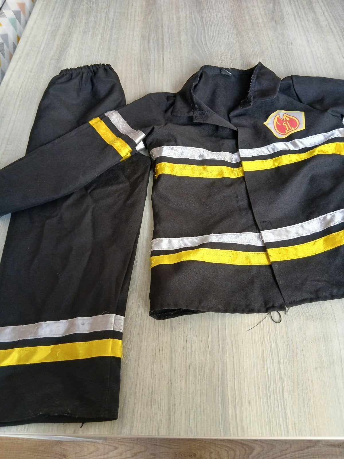Kostuum brandweerman mt 110/116, Ophalen of Verzenden, Zo goed als nieuw
