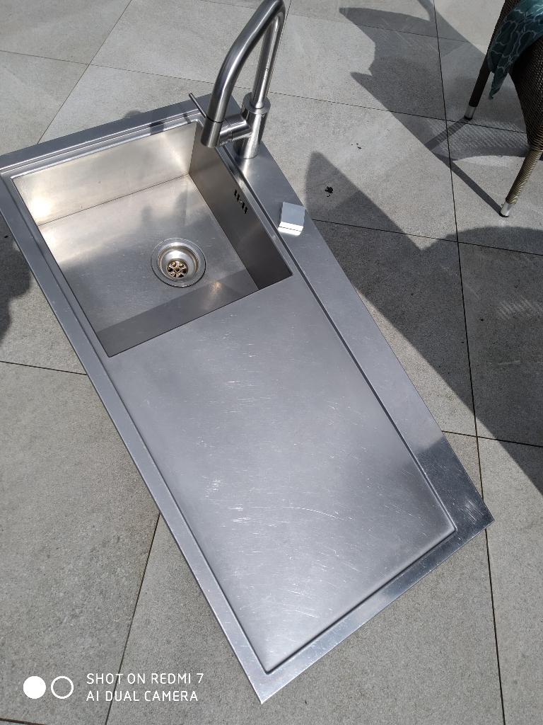 Inox spoelbak, Huis en Inrichting, Ophalen, Gebruikt