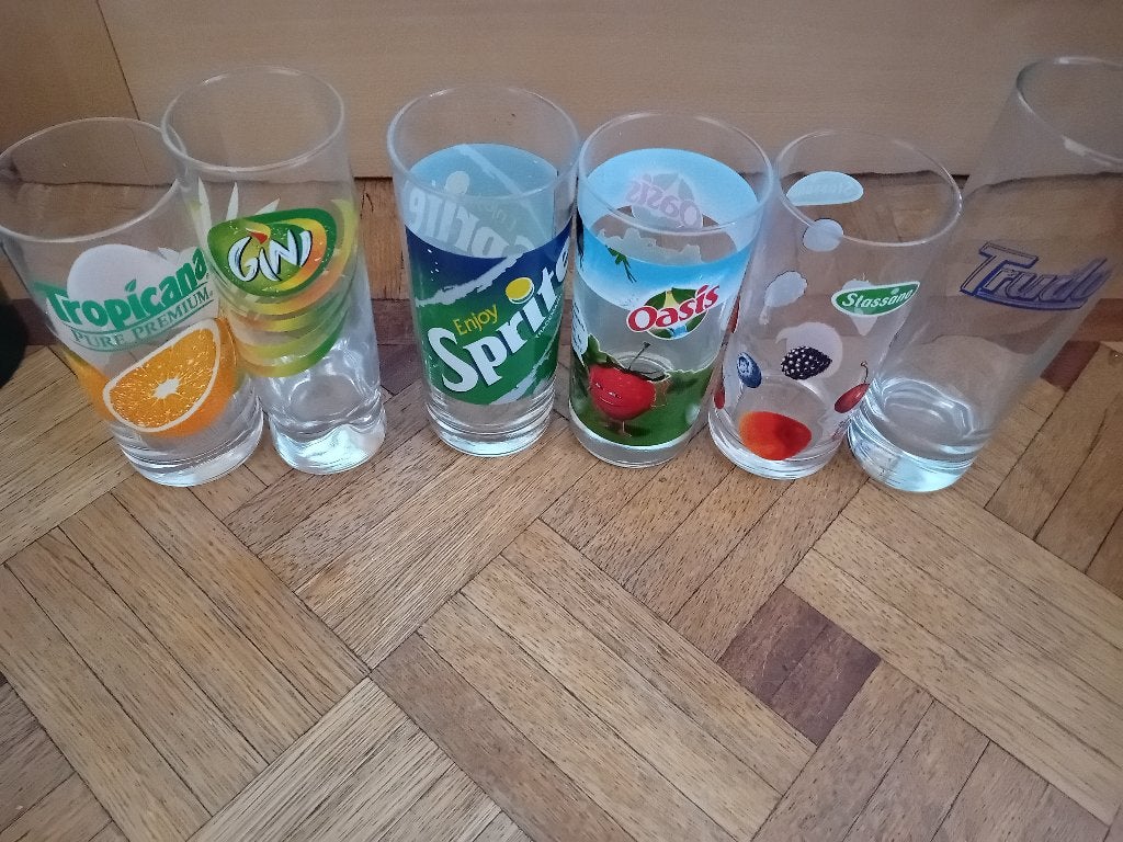 Verre sprite stassano oasis Tropicana gini trudo, Collections, Enlèvement