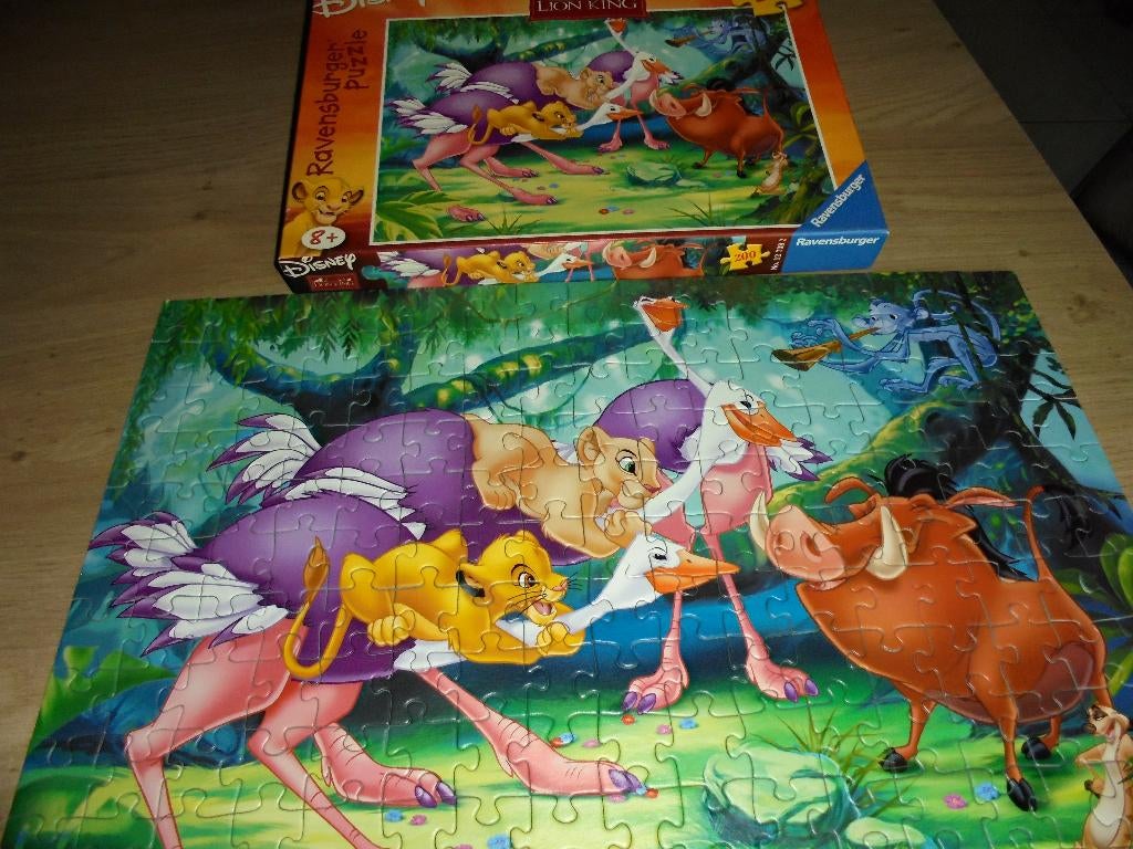 kinder complete Lion king puzzel, Ophalen of Verzenden, Meer dan 50 stukjes, Gebruikt, 4 tot 6 jaar