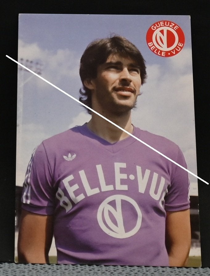 RSC Anderlecht Fotokaart Michel Degroote Belle Vue, Verzamelen, Sportartikelen en Voetbal, Verzenden, Gebruikt, Spelerskaart