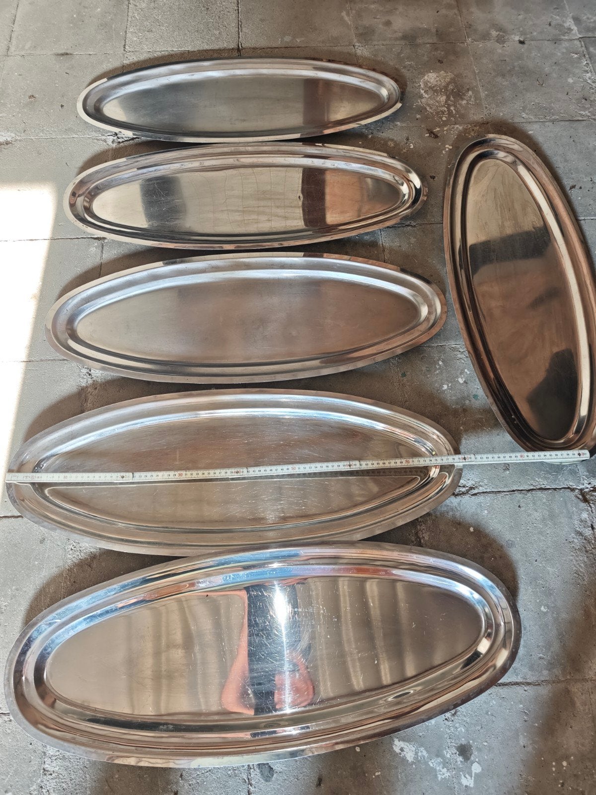 6 dienbladen voor traiteur horeca 80 cm, Huis en Inrichting, Ophalen