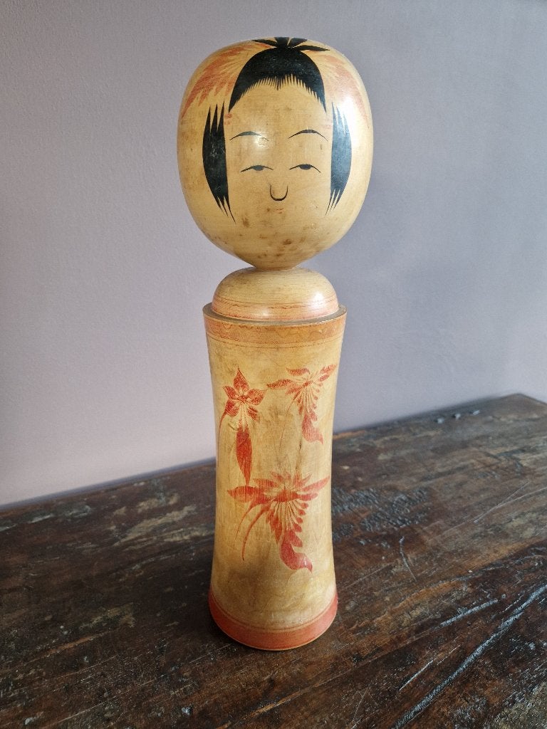 Naruko Kokeshi Japanse houten pop, Antiek en Kunst, Hout, 45 cm, Ophalen of Verzenden, Japan