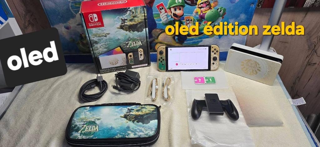console switch OLED edit. limitee zelda + housse & garantie, Enlèvement ou Envoi, Comme neuf