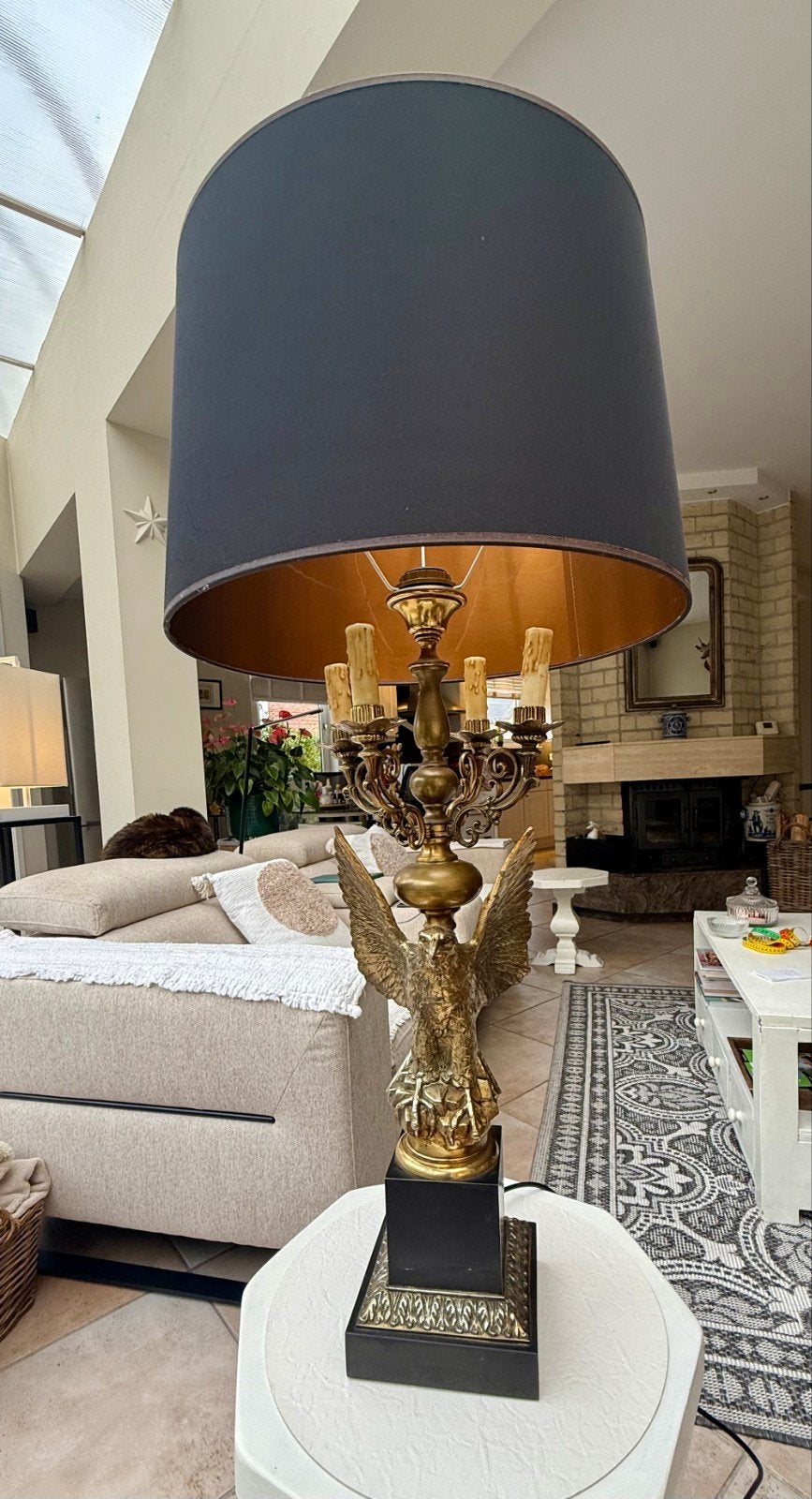 Lampe de table Bronze Eagle, Doré, 94 cm, Comme neuf, Enlèvement