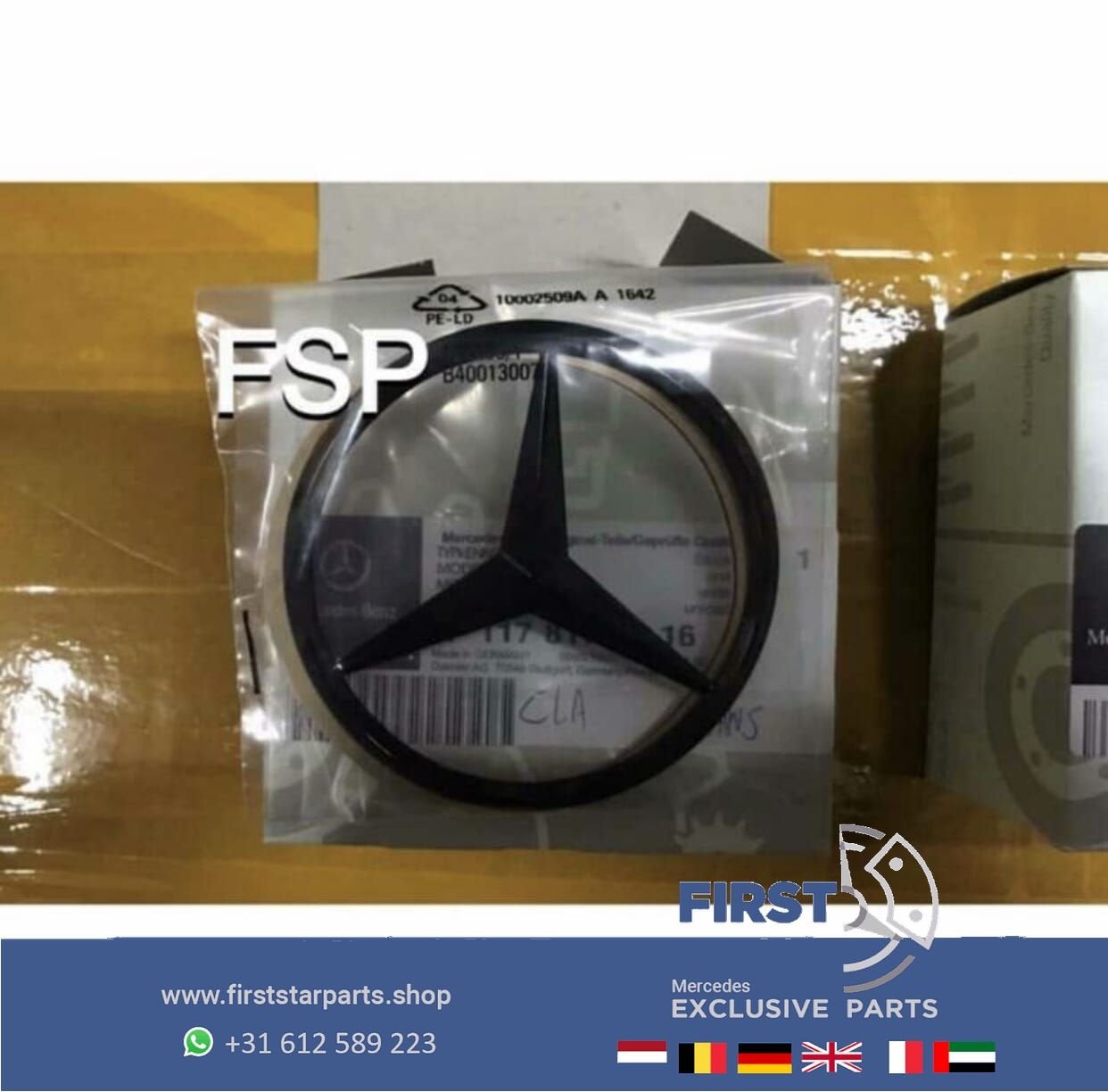 Mercedes KOFFERKLEP LOGO KOFFERBAK STER ZWART W253 W166 W292, Auto-onderdelen, Gebruikt, -, Ophalen of Verzenden, -