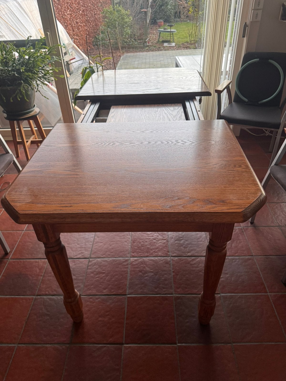 Eiken uitschuifbare tafel, Antiek en Kunst, Ophalen