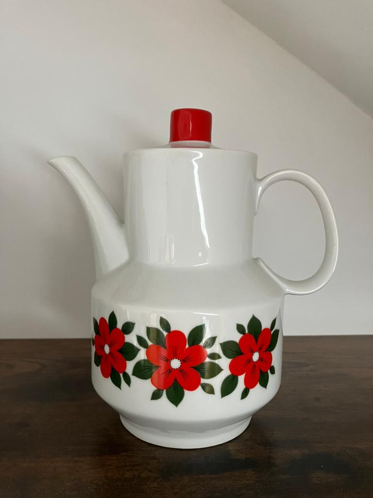 Koffiekan Winterling rode bloemen, Antiek en Kunst, Antiek | Servies los, Ophalen of Verzenden