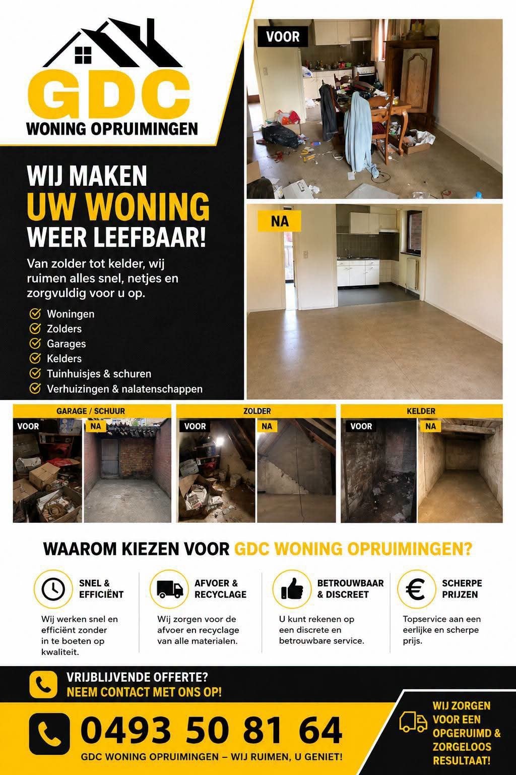 GDC opruimingen, Ophalen
