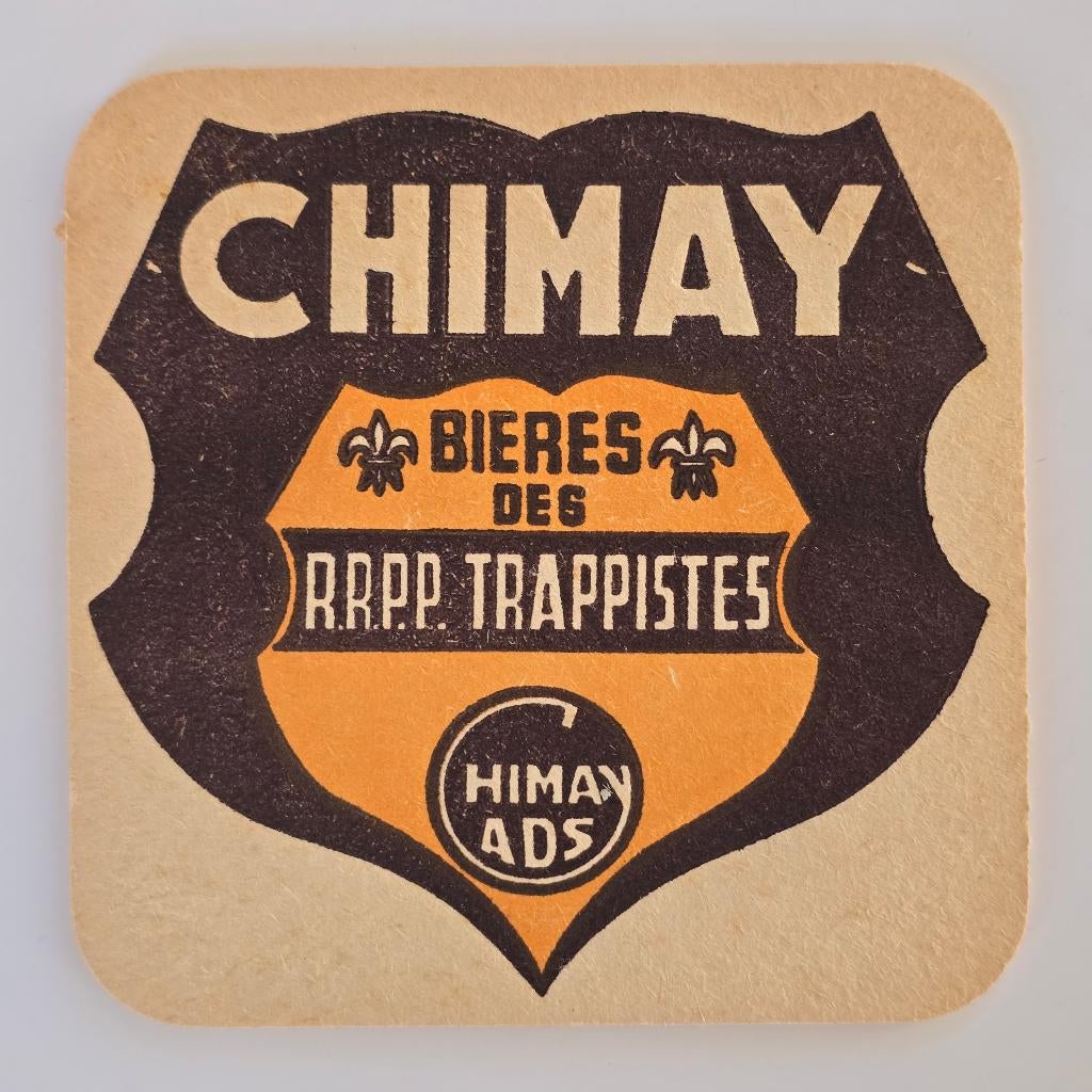 Chimay sous-bock Bierviltje Bierdeckel Coaster 3, Verzamelen, Verzenden, Gebruikt, Viltje(s)