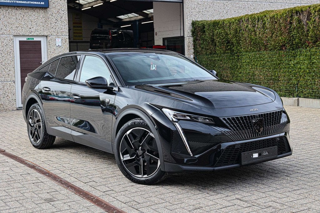 Peugeot 408 GT-UITVOERING*BENZINE-HYBRID*LEDER-ALCANT*ZETELV, Auto's, Gebruikt, 1199 cc, Alcantara, Zwart