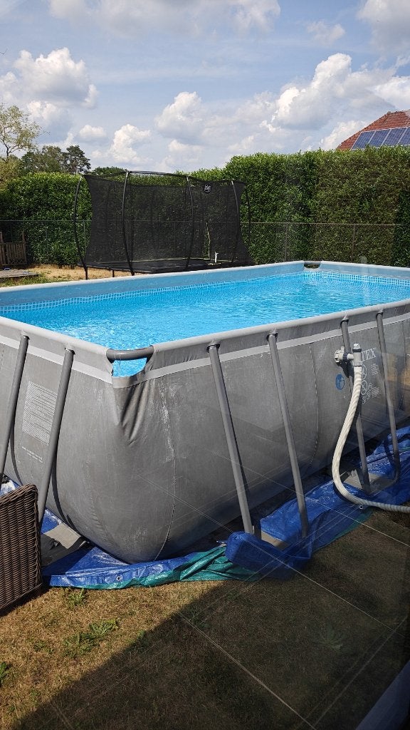 Zwembad intex ultra XTR frame filter zoutsysteem warmtepomp, Gebruikt, 200 tot 300 cm, Rechthoekig, Ophalen