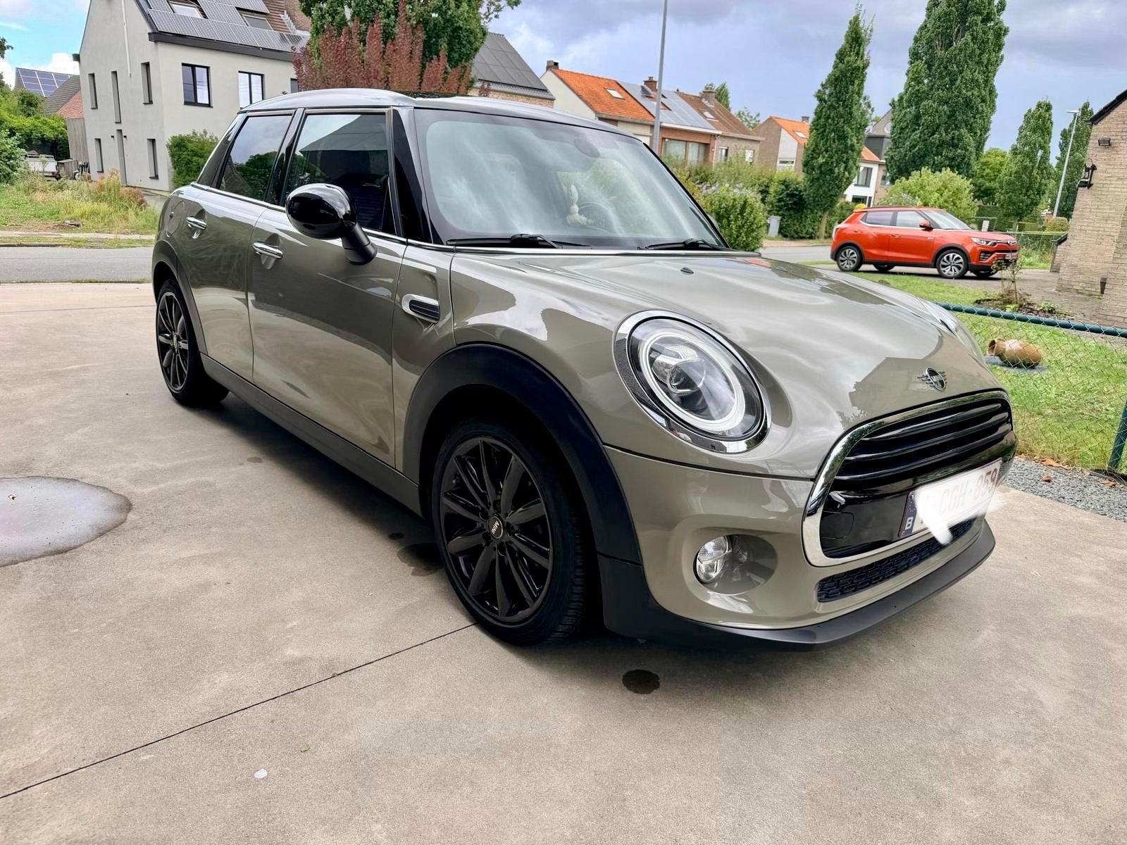 Mini cooper 5 deurs, Auto's, Mini, Zwart, Leder, 5 deurs, Particulier