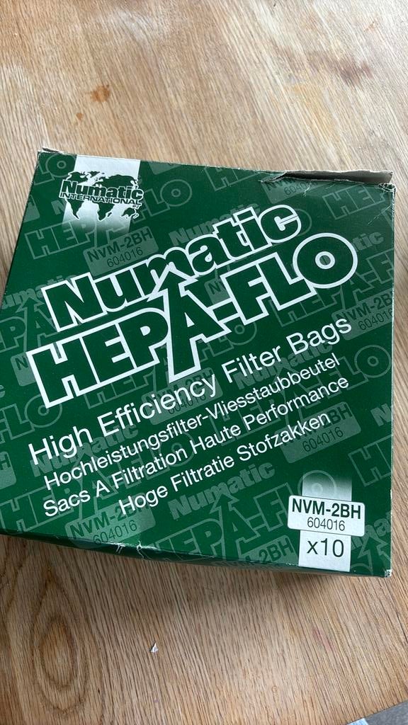 Hoge filtratie atofzakken Numatic NVM-2BH 604016, Electroménager, Aspirateurs, Enlèvement, Numatic