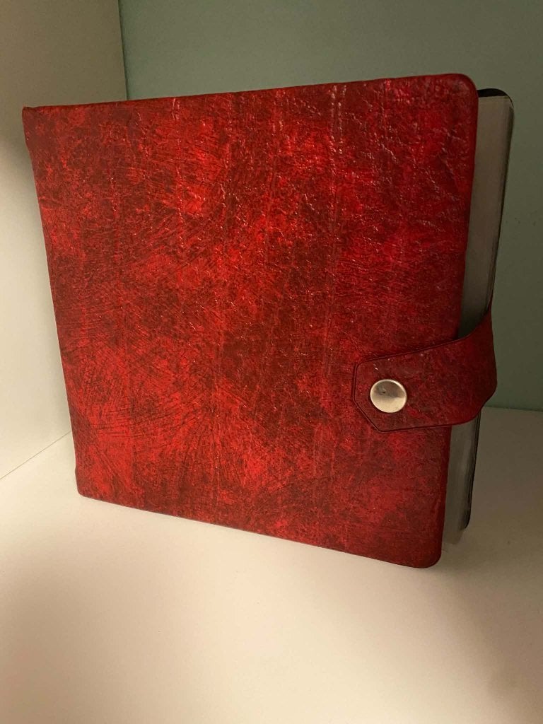 Classeur vintage pour 45 tours – Rouge texturé – 20 chemises, Envoi, Utilisé
