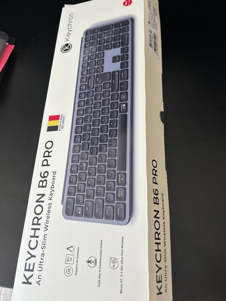 Toetsenbord | Keychron B6 BE Azerty (nieuw), Computers en Software, Toetsenborden, Ophalen, Keychron, Draadloos, Oplaadbaar