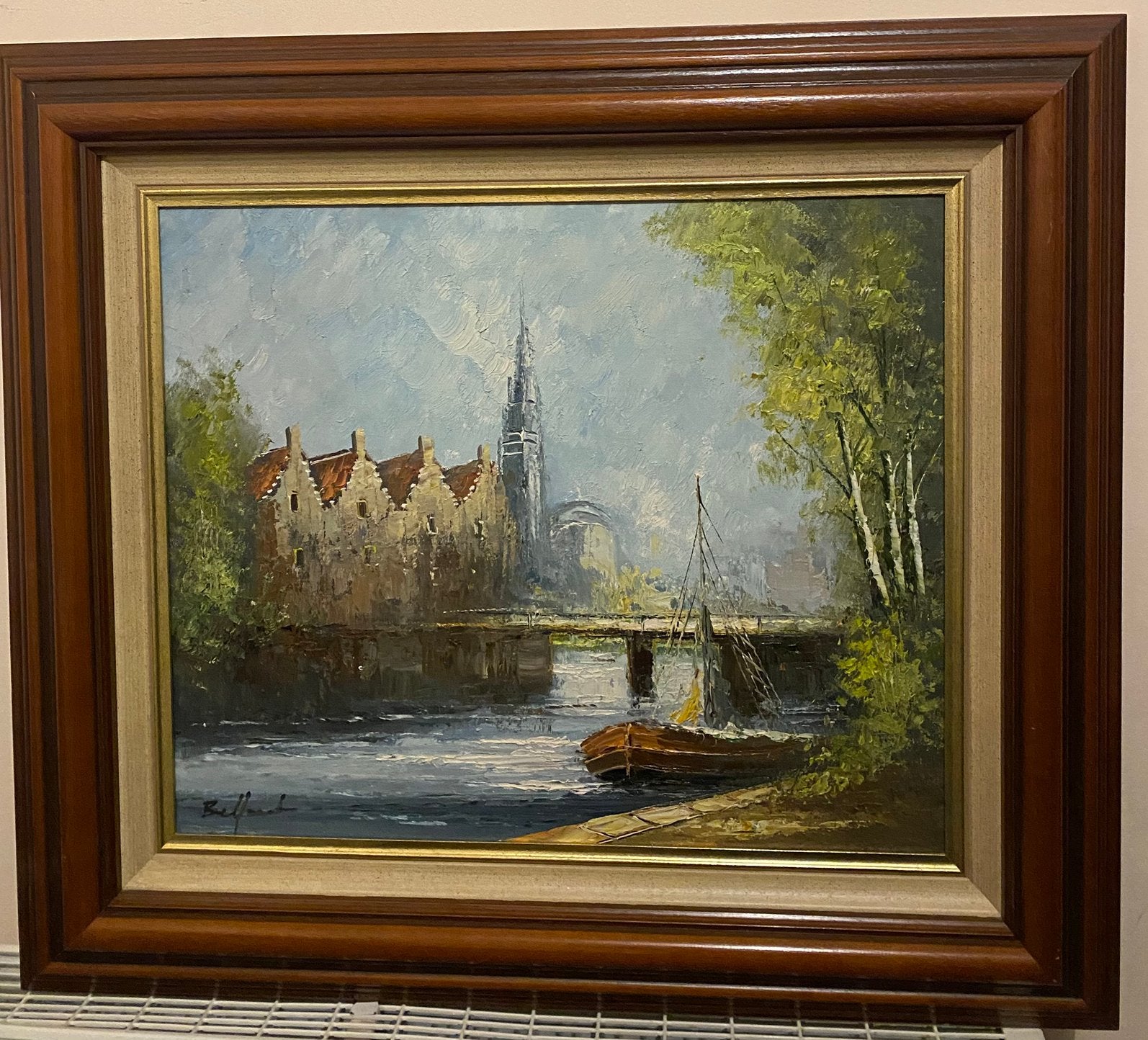 Peinture sur toile signée Belfort, Antiquités & Art, Art | Peinture | Classique, Enlèvement