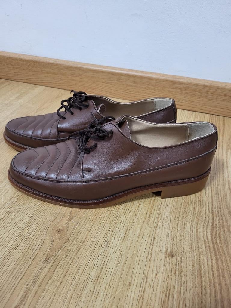 Belles chaussures en cuir pour hommes (neuves), Neuf, Enlèvement ou Envoi, Brun, Simclair