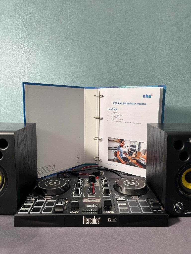 COMPLETE HERCULES DJ-SET + NHA CURSUS – €160, Muziek en Instrumenten, Ophalen, Zo goed als nieuw, Dj-set