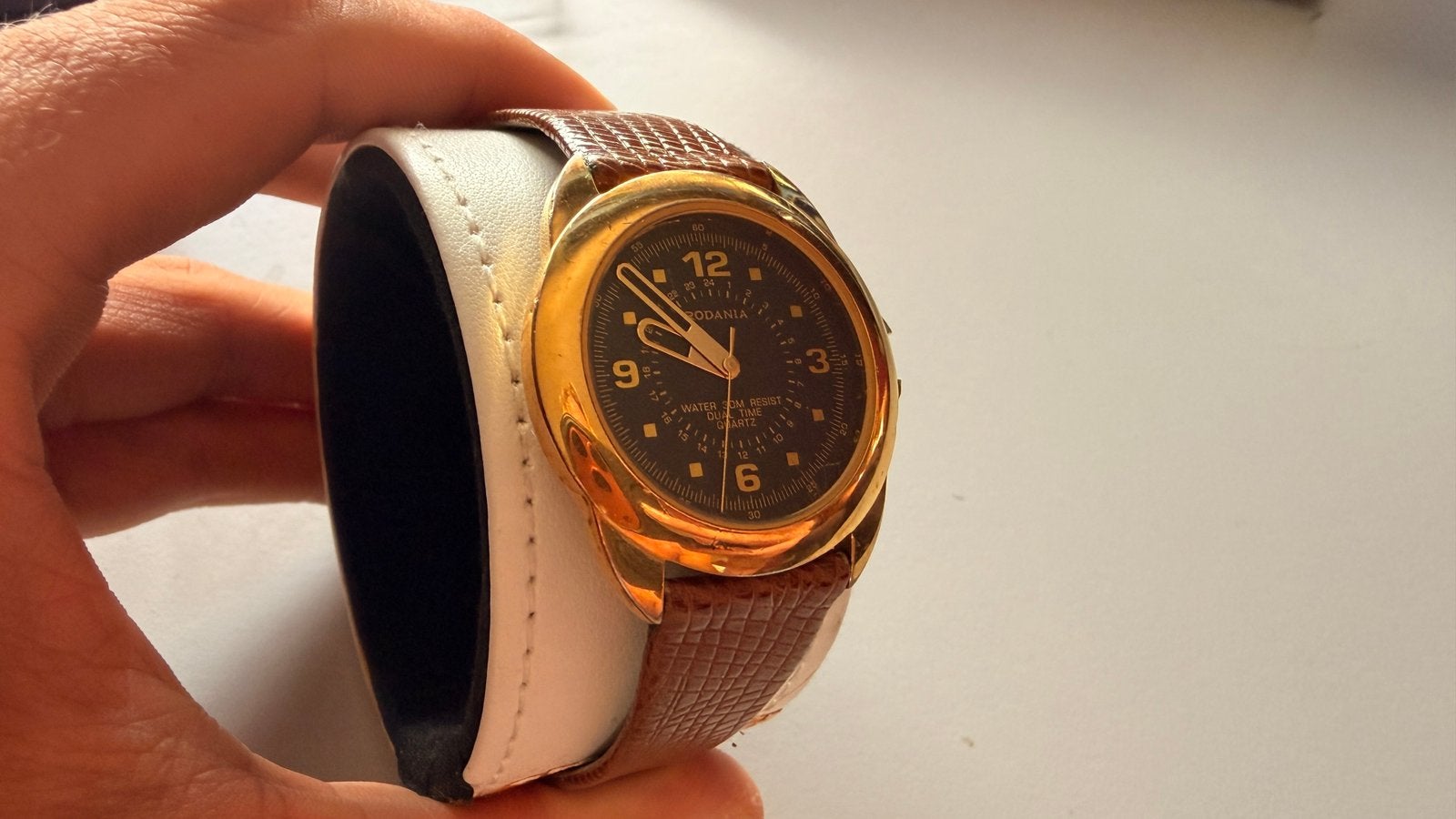 Vintage Rodania Dual Time Quartz horloge, Ophalen of Verzenden, Zo goed als nieuw