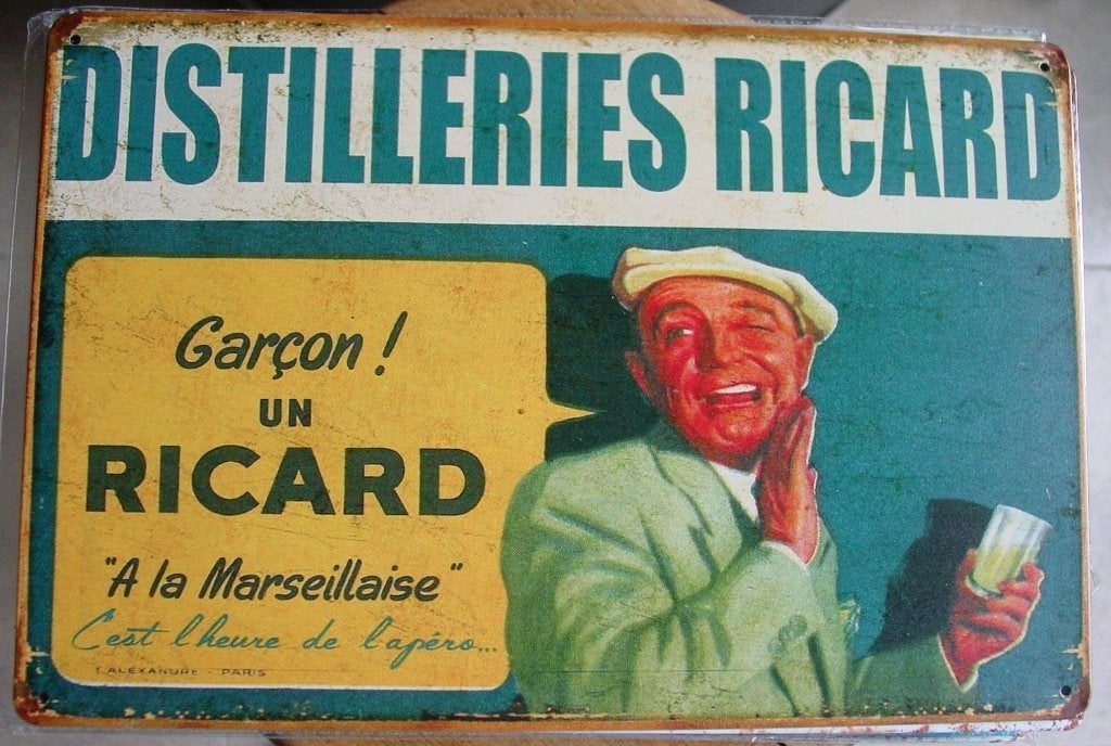 RICARD REKLAME -METAAL-, Verzamelen, Merken en Reclamevoorwerpen, Ophalen of Verzenden
