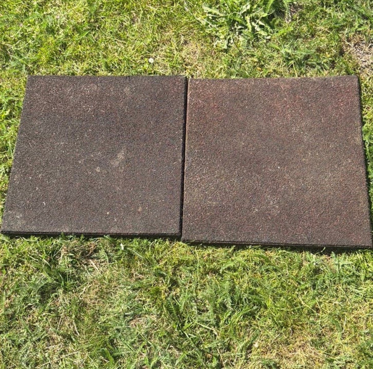 Rubberen tegels ca 50x50x2,5 ruim 13m2, Enlèvement, Utilisé, Autres matériaux