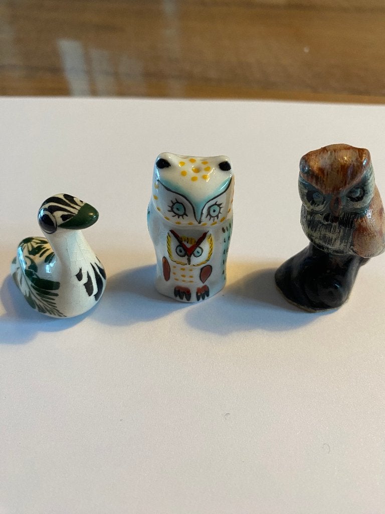 Lot de 3 figurines (hiboux et cygne), Collections, Enlèvement