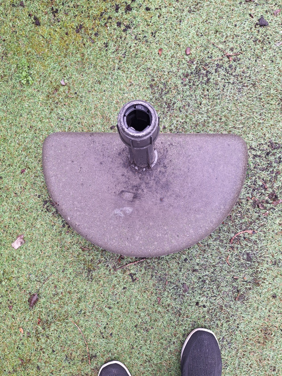 Zware betonnen parasol voet, Ophalen