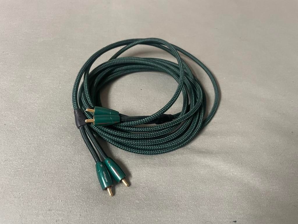 Audioquest Evergreen RCA kabel 5m, Audio, Tv en Foto, Audiokabels en Televisiekabels, Ophalen of Verzenden, Zo goed als nieuw