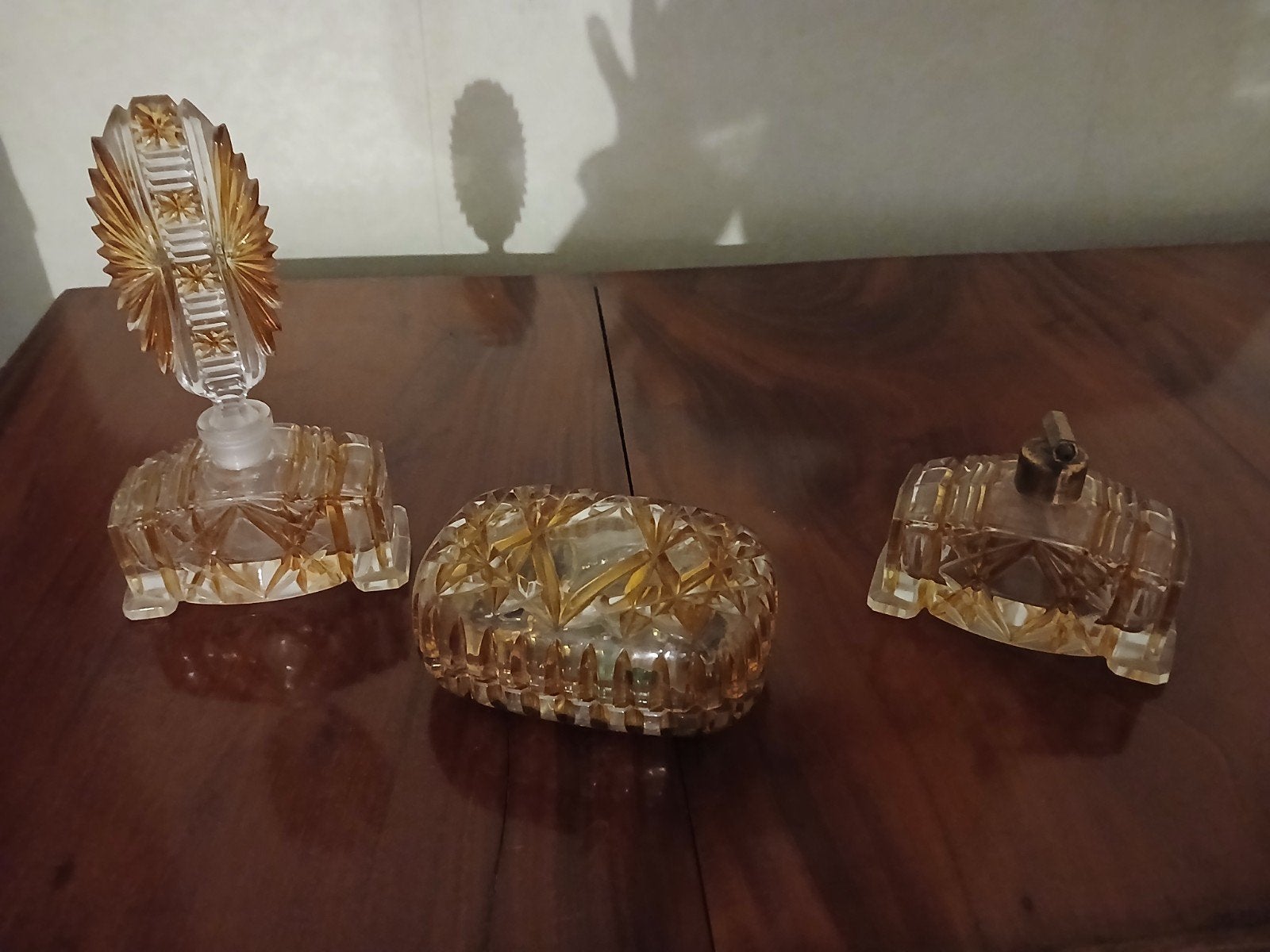 Driedelig set, Antiek en Kunst, Antiek | Glaswerk en Kristal, Ophalen