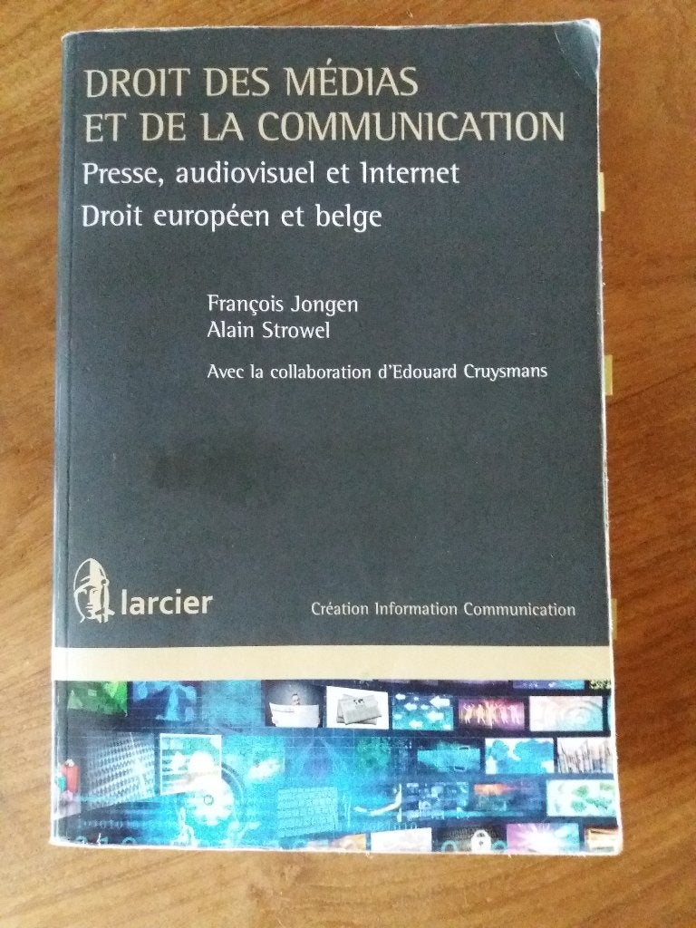 Droit des médias et de la communication – 2017 – Bon état, Boeken, Ophalen of Verzenden, Gelezen, Hoger Onderwijs, François Jongen, Alain Strowel